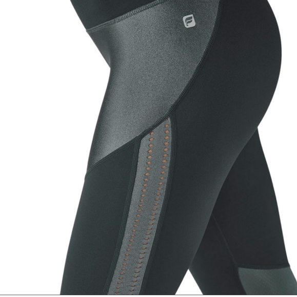 Fabletics Two-Tone Green Leggings - Picture 8 of 10